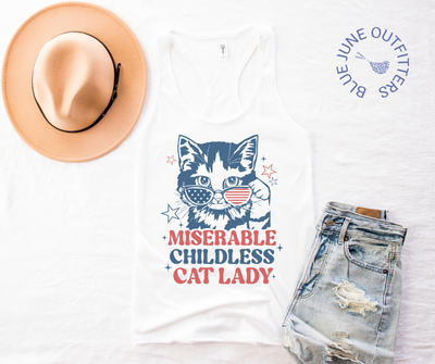 Miserable Childless Cat Lady | Women's Rights Tank Top