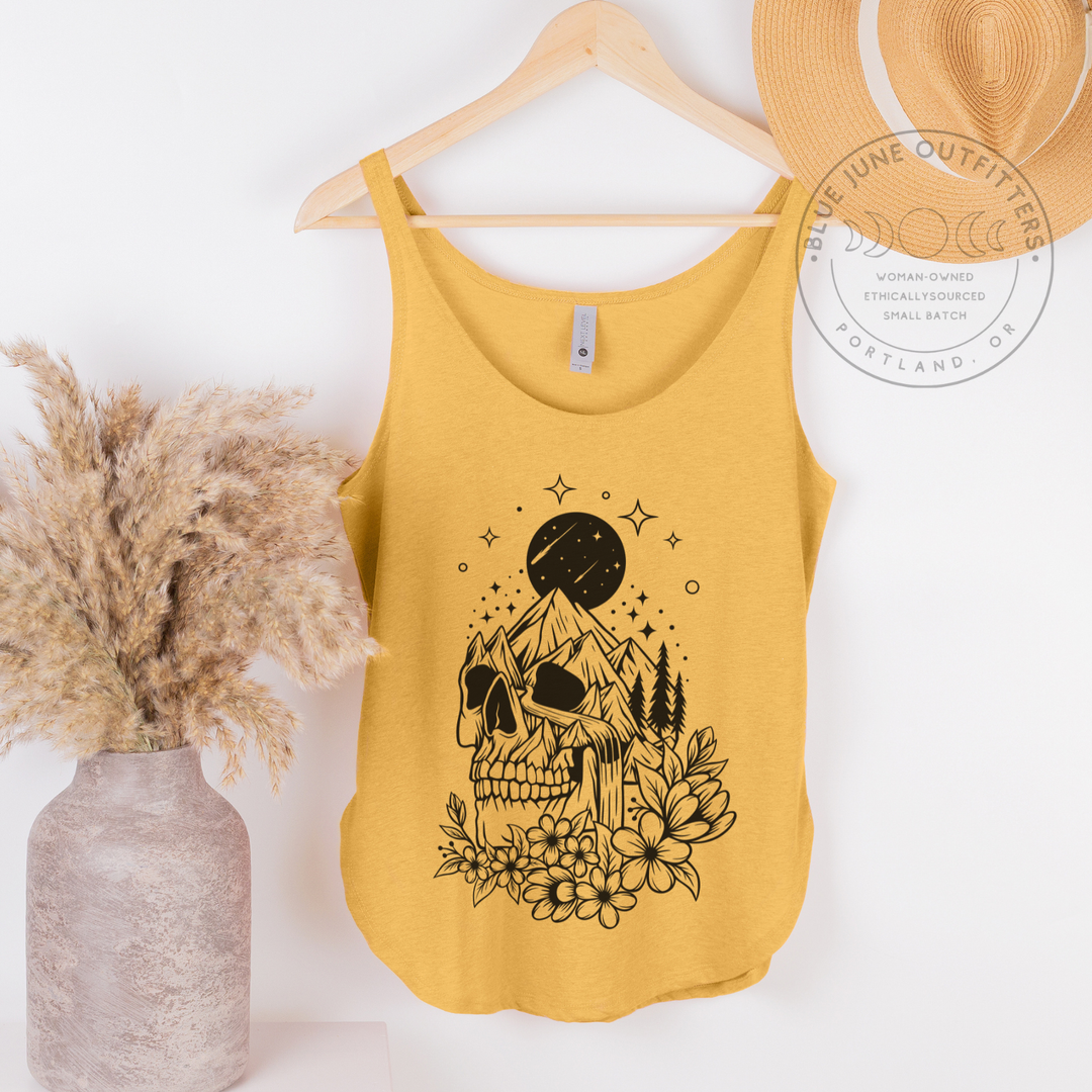 Mystical Skull Nature Women's Festival Tank