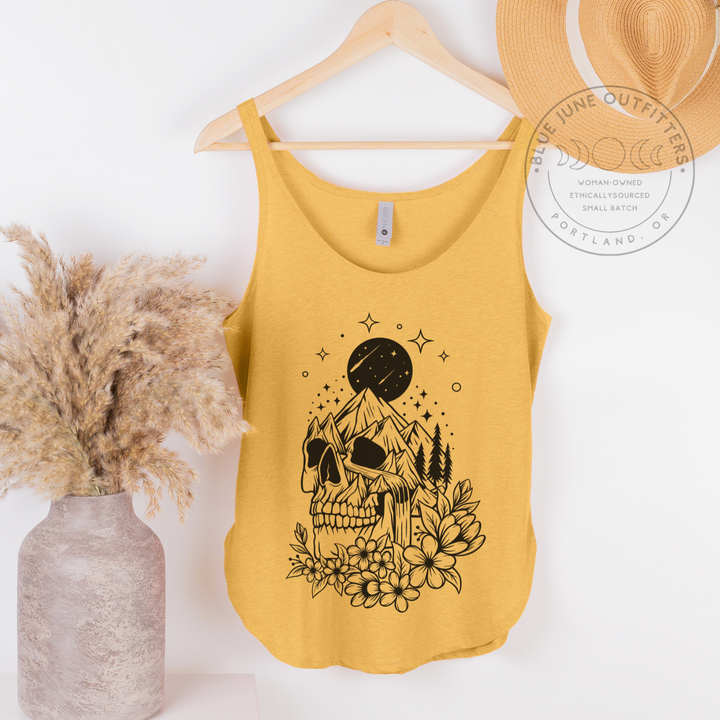 Mystical Skull Nature Women's Festival Tank