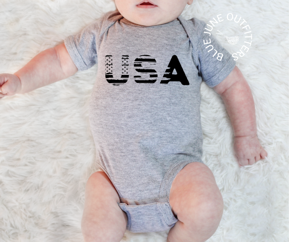 USA Flag | Patriotic Baby Bodysuit