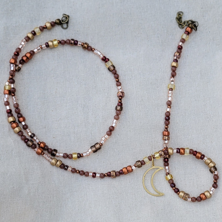 Bohemian Festival Wrap Bracelet With Moon Charm