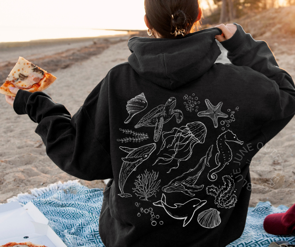 🌊 Sea Life Hoodie - Coastal Creature Collection