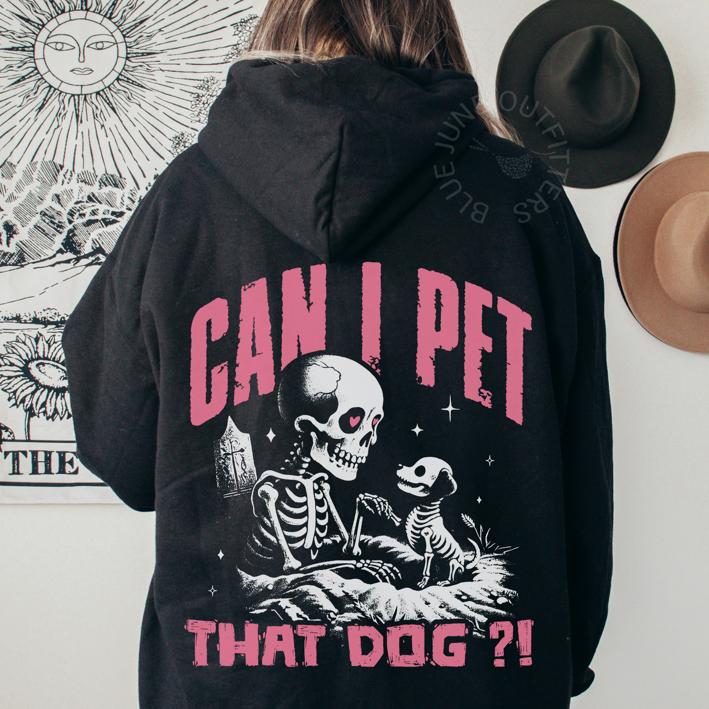 Can I Pet That Dog Hoodie | Funny Skeleton Dog Lover Graphic Sweatshirt