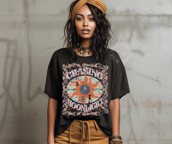 CHASING MOONLIGHT | RETRO BOHO CELESTIAL TEE