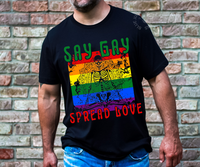 Say Gay Spread Love | Comfort Colors® Pride Tee