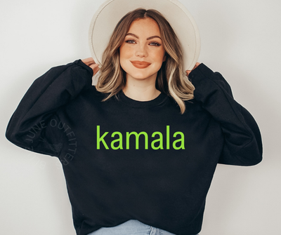 KAMALA BRAT SUMMER SWEATSHIRT | BLACK LIME GREEN HARRIS 2024