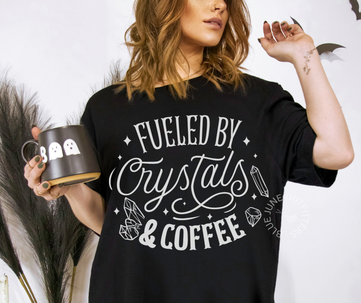 Fueled By Crystals & Coffee | Comfort Colors® Tee
