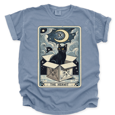 THE HERMIT CAT TAROT TEE | FUNNY WITCHY CAT SHIRT
