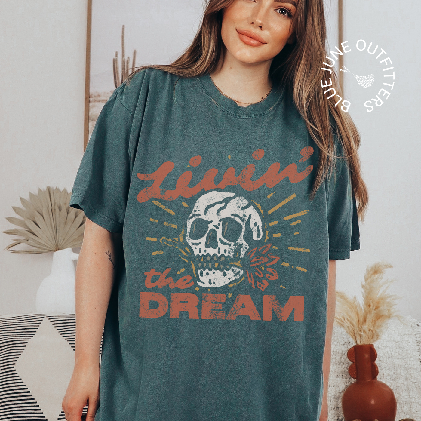 Livin’ the Dream Skull Graphic Tee