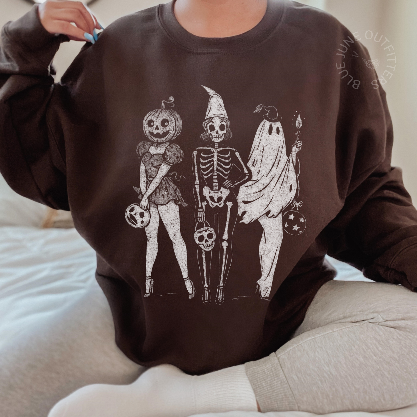 Vintage Sexy Spooky Trio | Unisex Halloween Crewneck Sweatshirt