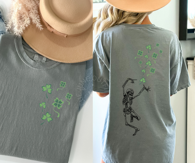 SKELETON SHAMROCKS | COMFORT COLORS® WITCHY ST. PATRICK'S DAY TEE