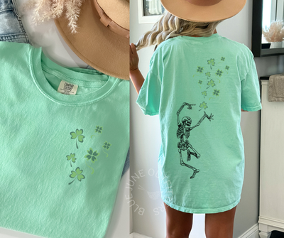 SKELETON SHAMROCKS | COMFORT COLORS® WITCHY ST. PATRICK'S DAY TEE