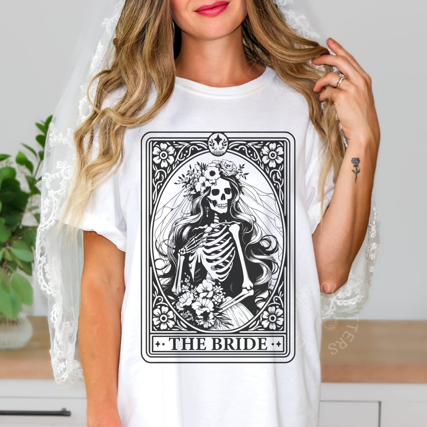 The Bride Skeleton Tarot Tee | Comfort Colors Bride-to-Be
