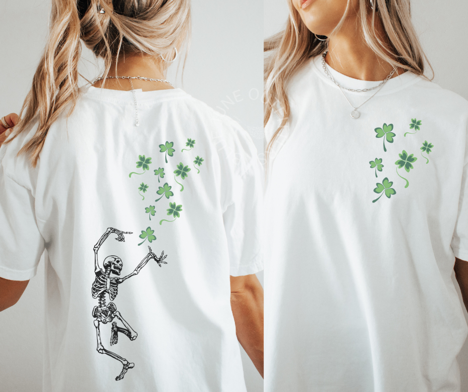 SKELETON SHAMROCKS | COMFORT COLORS® WITCHY ST. PATRICK'S DAY TEE