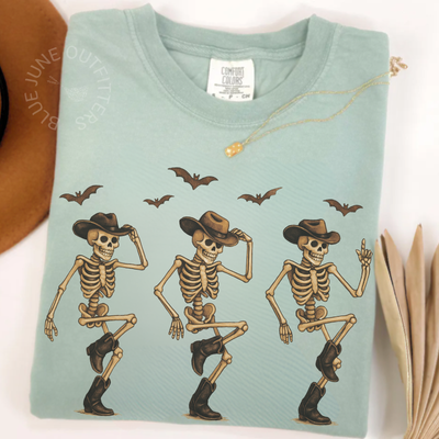 Cowboy Skeleton Graphic Tee – Western Halloween Shirt