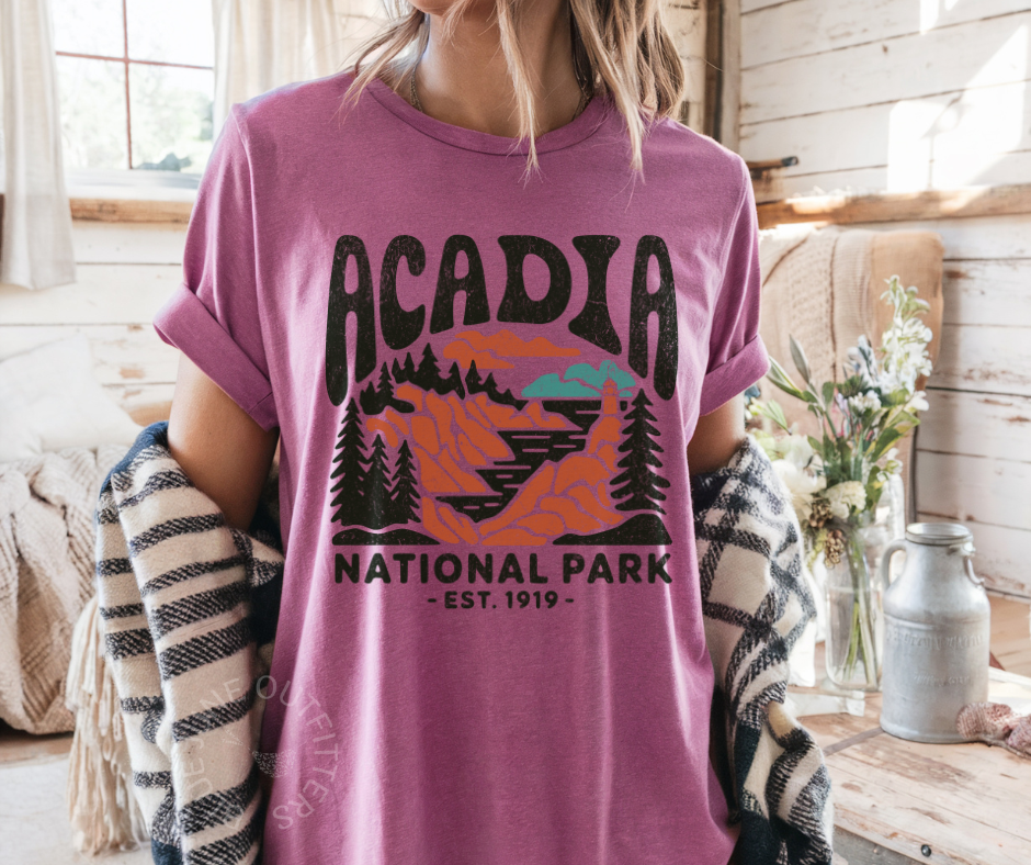 ACADIA NATIONAL PARK TEE | MAINE HIKING NATURE LOVER