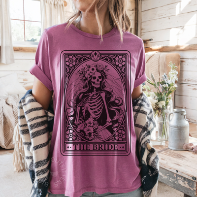 The Bride Skeleton Tarot Tee | Comfort Colors Bride-to-Be