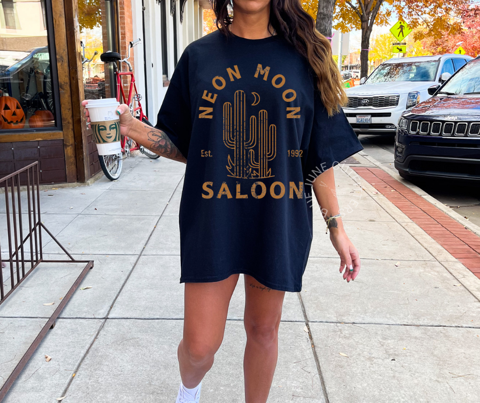 Neon Moon Saloon | Retro Desert Comfort Colors® Tee