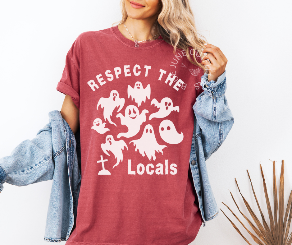 Respect the Locals Ghosts | Comfort Colors® Spooky Tee