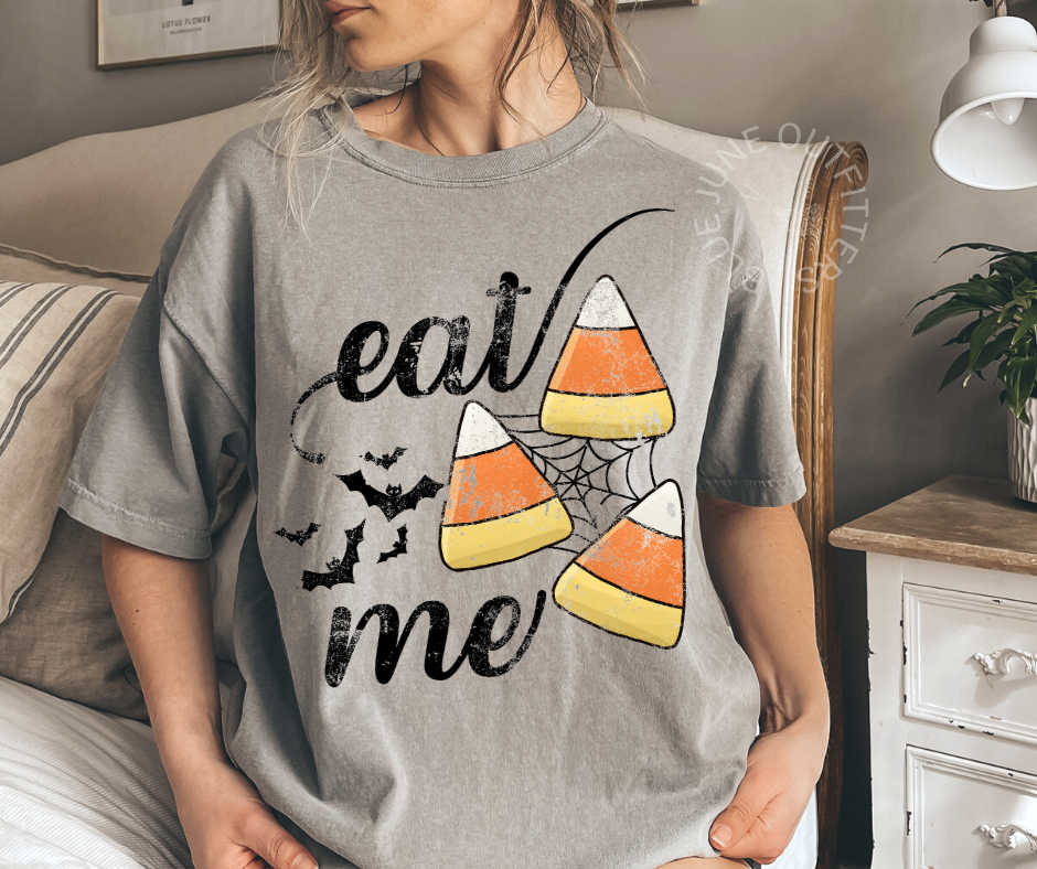 Eat Me Candy Corn Tee | Comfort Colors® Funny Halloween Shirt