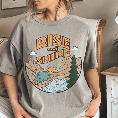 Rise and Shine Graphic Tee | Camping Nature Hiking Shirt