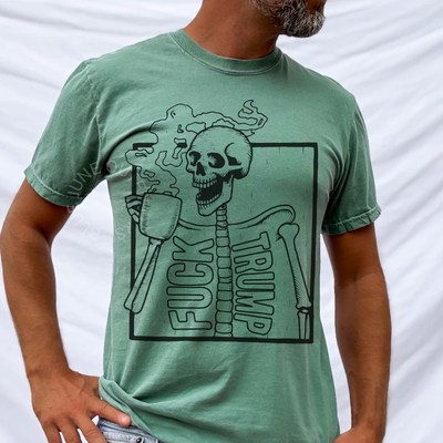 Political Skeleton Graphic Tee | Subt Anti-MAGA Shirt