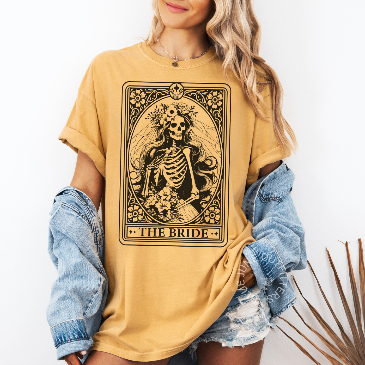 The Bride Skeleton Tarot Tee | Comfort Colors Bride-to-Be
