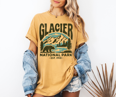 GLACIER NATIONAL PARK | COMFORT COLORS GRAPHIC TEE