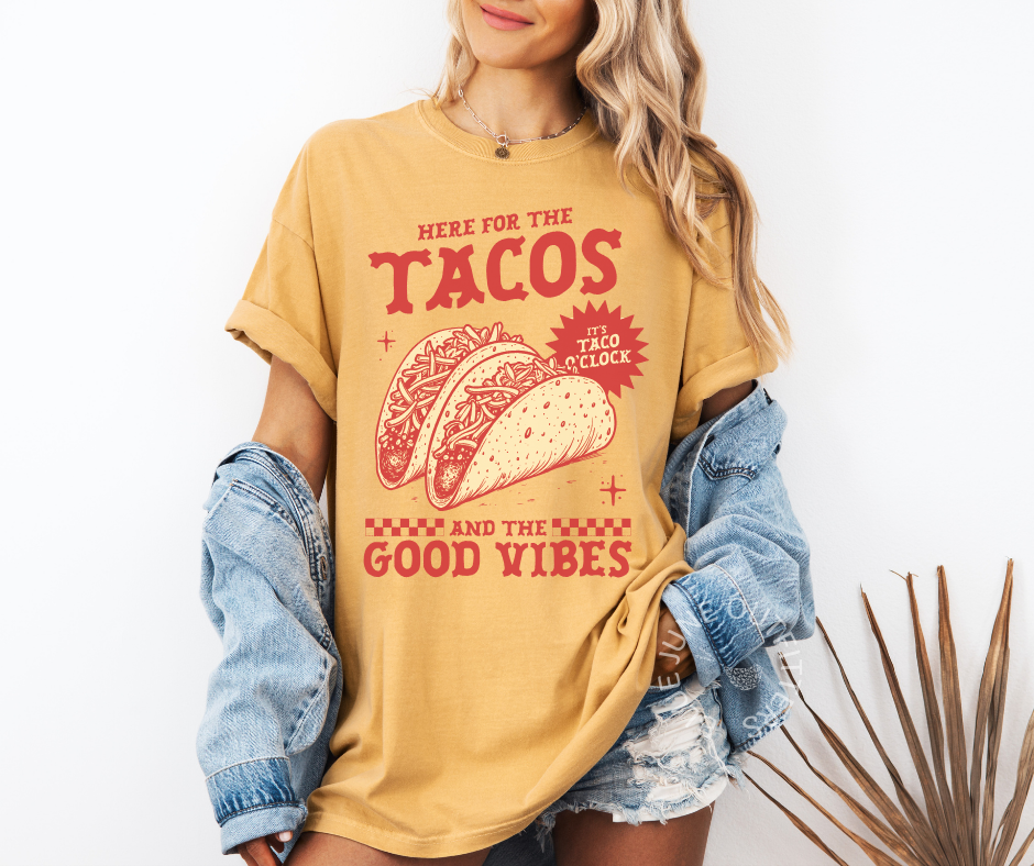 TACOS AND GOOD VIBES | RETRO FOODIE TEE