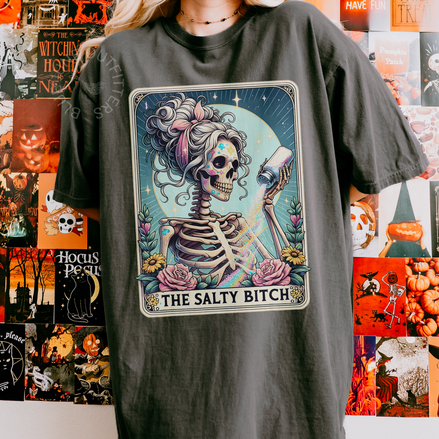 The Salty Bitch Tee | Funny Skeleton Graphic Comfort Colors® T-Shirt