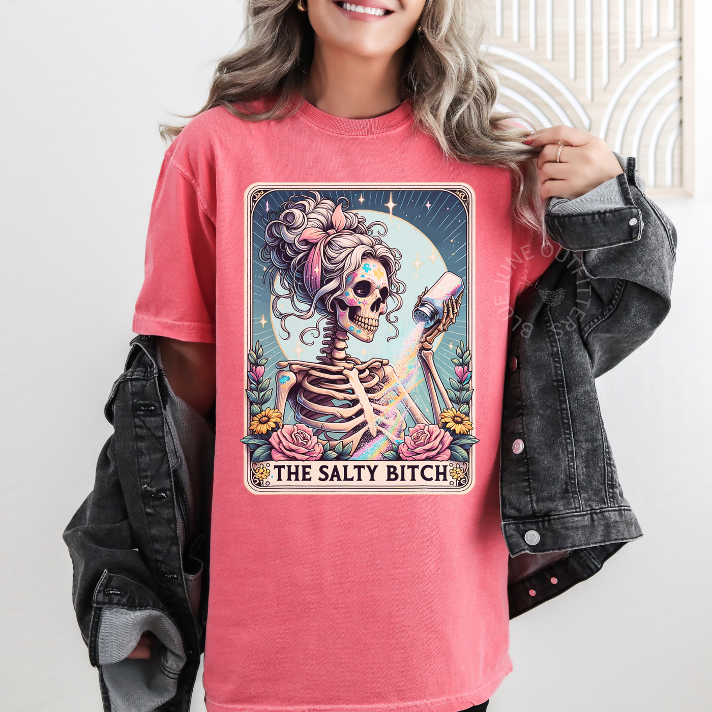 The Salty Bitch Tee | Funny Skeleton Graphic Comfort Colors® T-Shirt