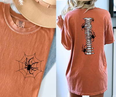 Spooky Spider Spine Tee | Comfort Colors® Halloween Shirt