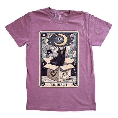 THE HERMIT CAT TAROT TEE | FUNNY WITCHY CAT SHIRT