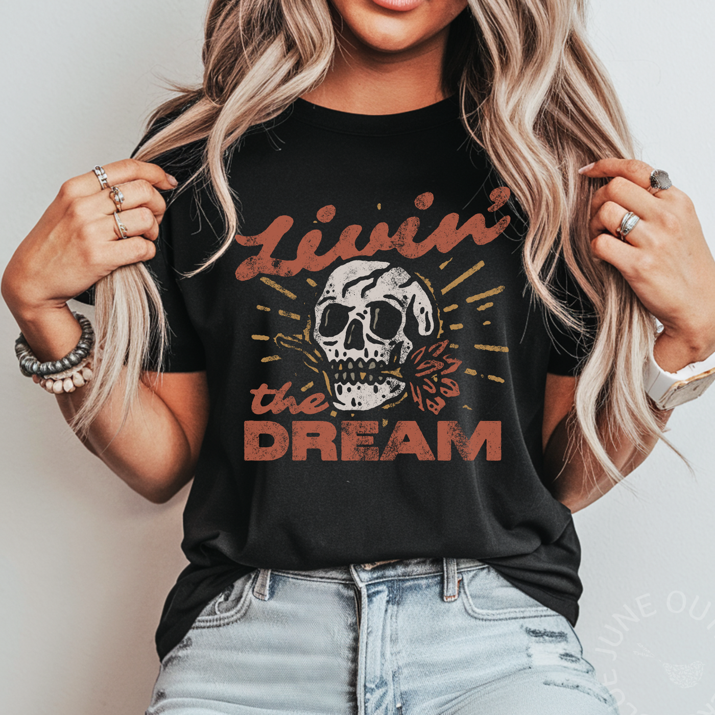 Livin’ the Dream Skull Graphic Tee