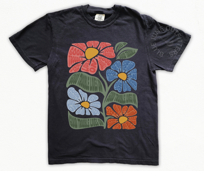Good Trouble Lives On Graphic Tee | Retro Flower Power Protest Shirt