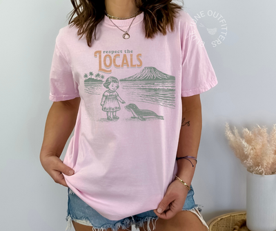 RESPECT THE LOCALS | COMFORT COLORS® RETRO HAWAII TEE