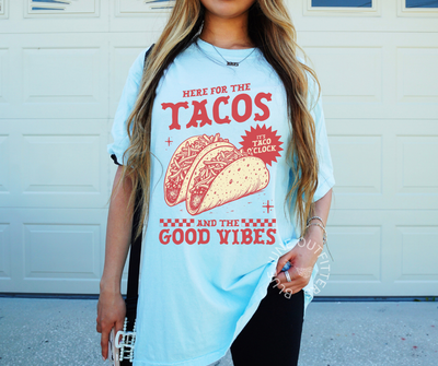 TACOS AND GOOD VIBES | RETRO FOODIE TEE
