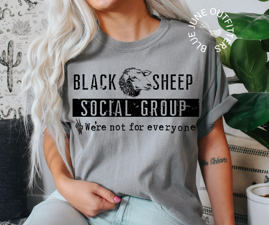 Black Sheep Social Group | Funny Comfort Colors® Tee