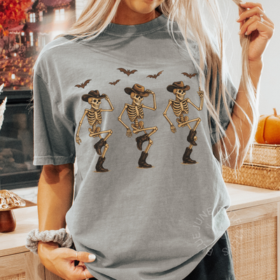 Cowboy Skeleton Graphic Tee – Western Halloween Shirt