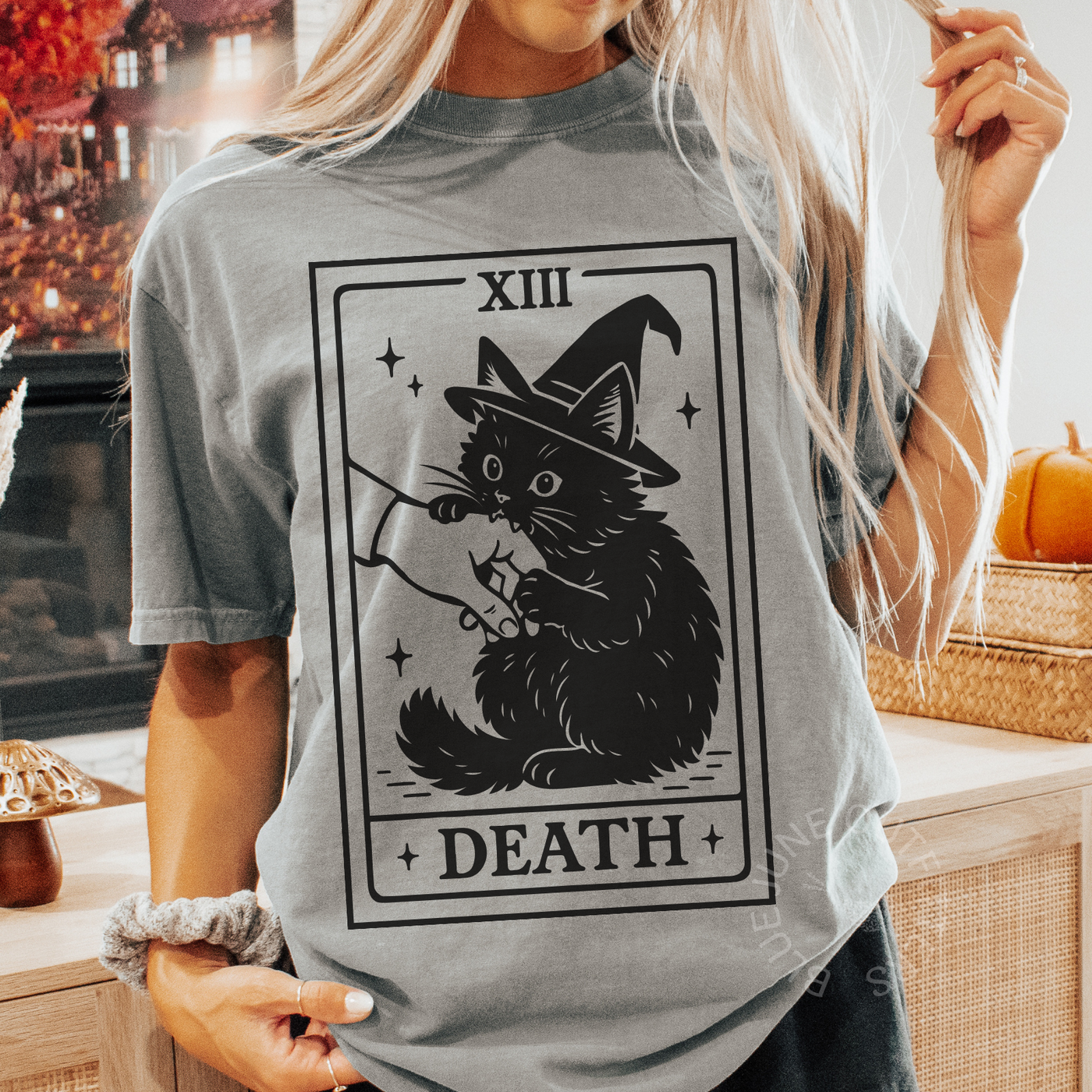 DEATH CAT TAROT TEE | FUNNY WITCHY CAT SHIRT