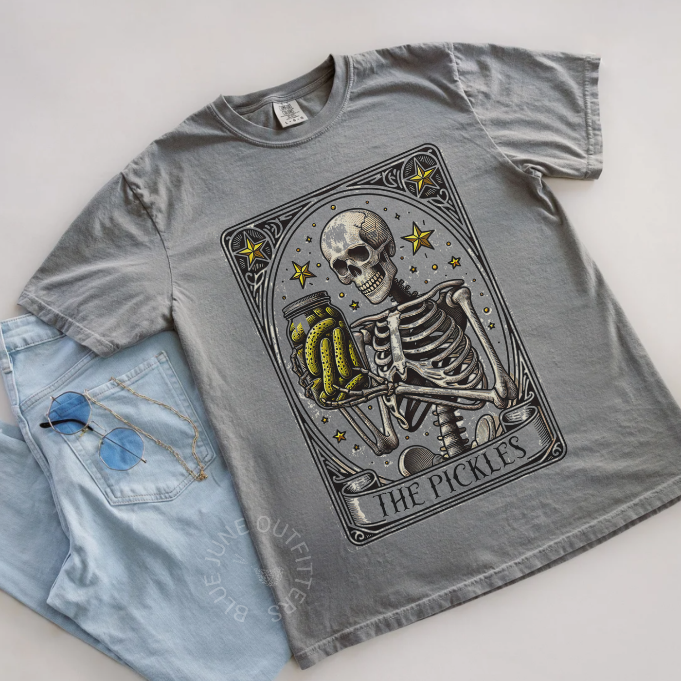 THE PICKLES SKELETON TAROT TEE | GIFT FOR PICKLE LOVER