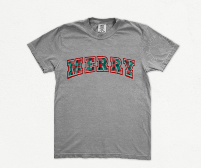 Merry Christmas | Plaid Holiday Comfort Colors® Tee