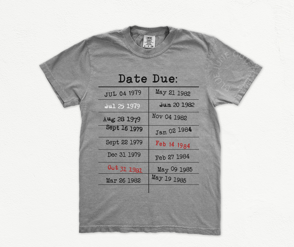 RETRO LIBRARY CARD TEE | BOOKISH BOOK LOVER TEE | GIFT FOR TEACHER | DUE DATE