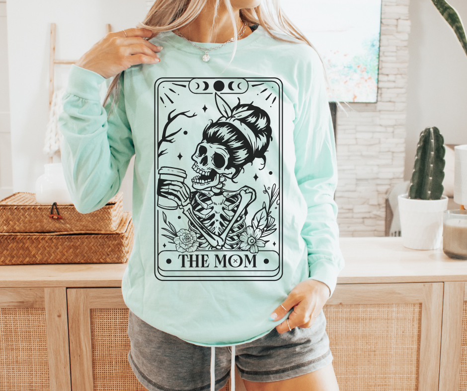 The Mom Skellie Tarot | Comfort Colors® Long Sleeve Tee