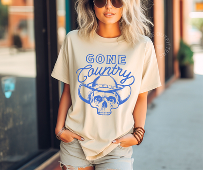 Gone Country Cowboy Skull | Comfort Colors® Tee