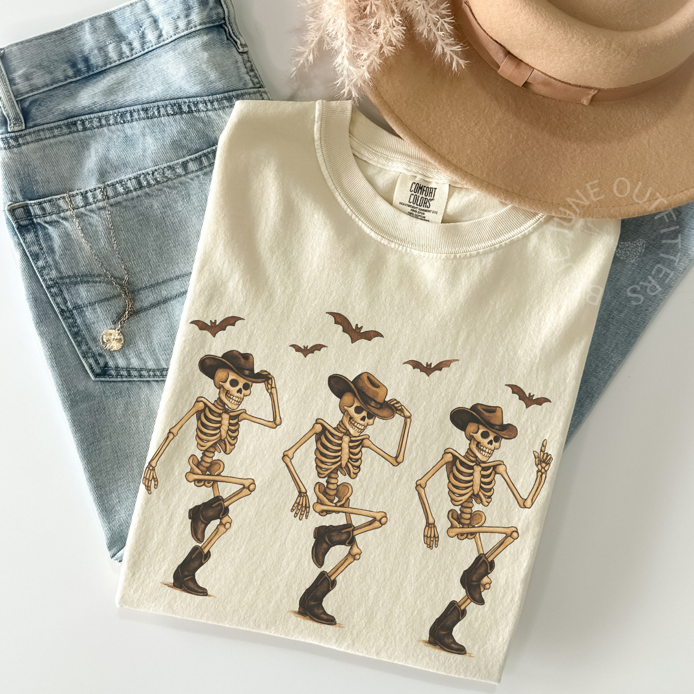 Cowboy Skeleton Graphic Tee – Western Halloween Shirt