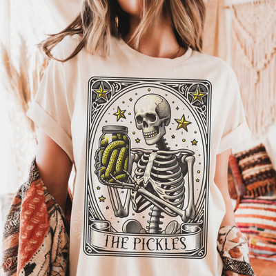 THE PICKLES SKELETON TAROT TEE | GIFT FOR PICKLE LOVER