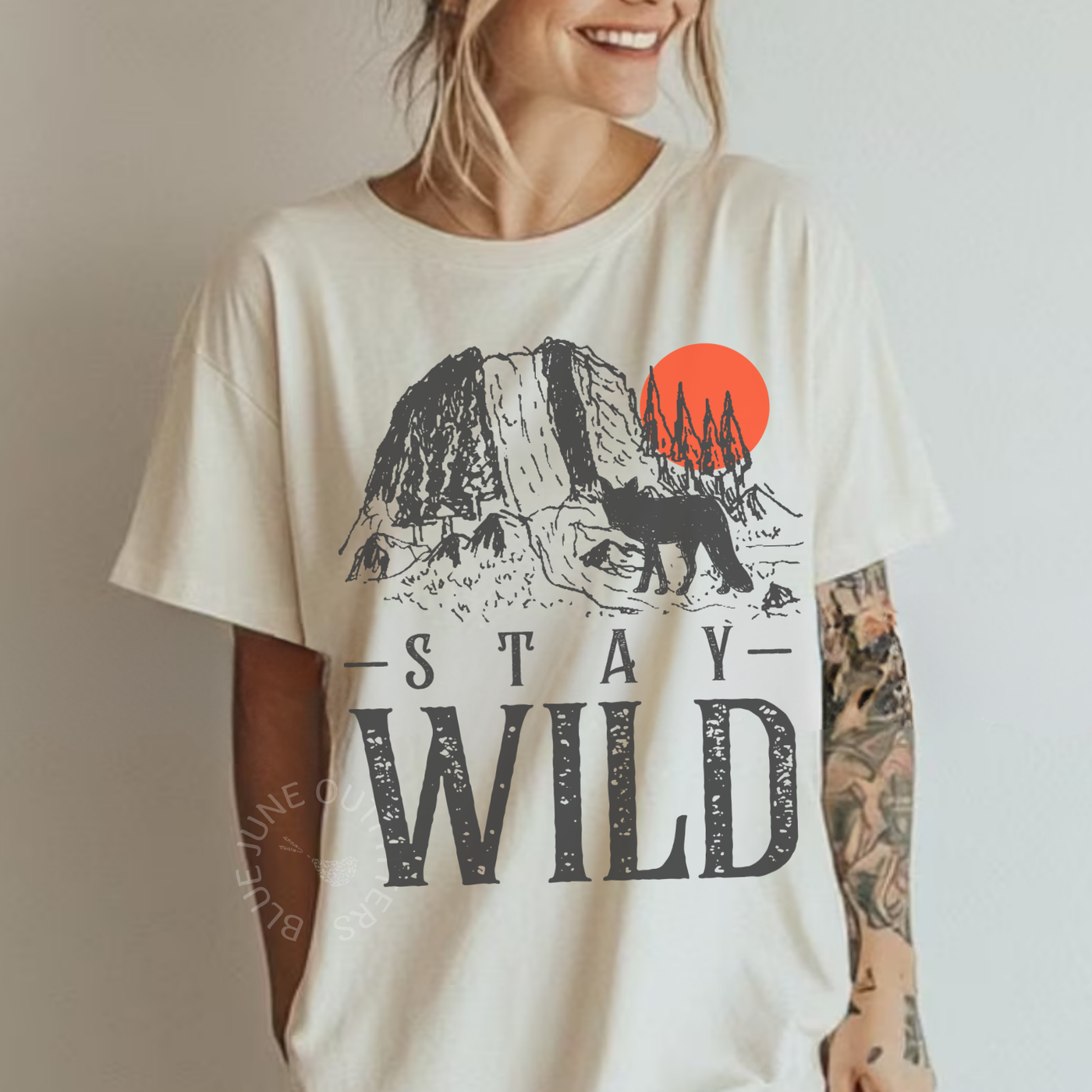 Stay Wild T-Shirt Hiking Camping Nature Graphic Tee