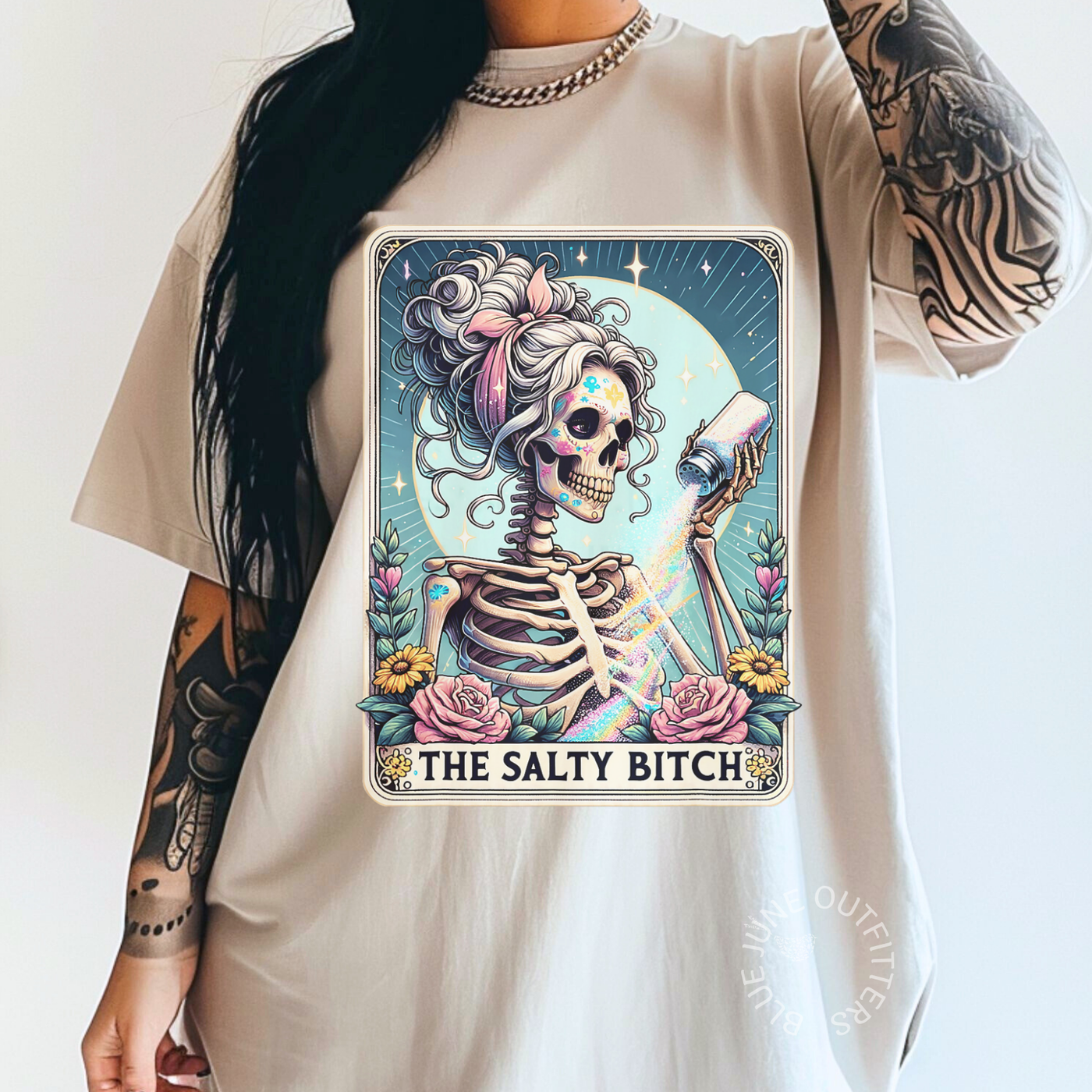 The Salty Bitch Tee | Funny Skeleton Graphic Comfort Colors® T-Shirt