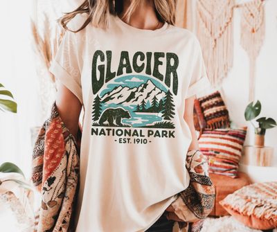 GLACIER NATIONAL PARK | COMFORT COLORS GRAPHIC TEE